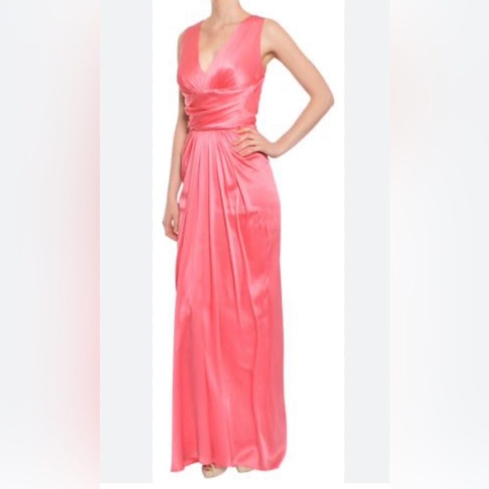 Carolina Herrera Coral Textured silk Gown
